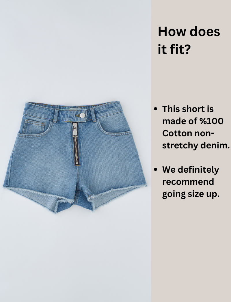 100% Baumwolle Slim Fit Shorts - Blau