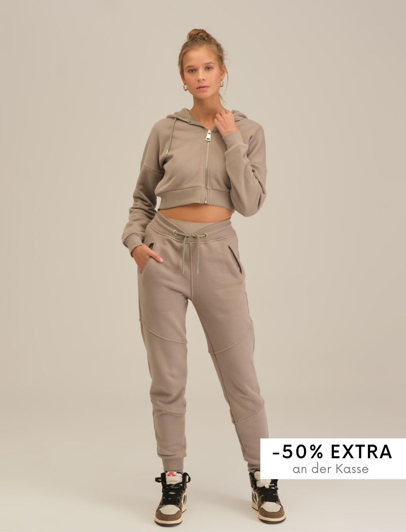 Jogger with Waistband - Mink