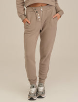 Jogger with Zipper Detail - Mink