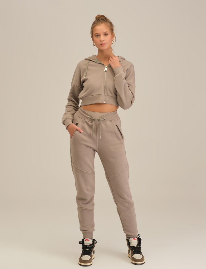 Jogger with Waistband - Mink