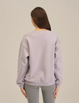 Oversize Sweatshirt mit Balance Druck - Lila