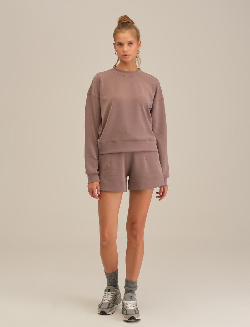 Exclusive Soft Modal Basic Sweatshirt - Mauve