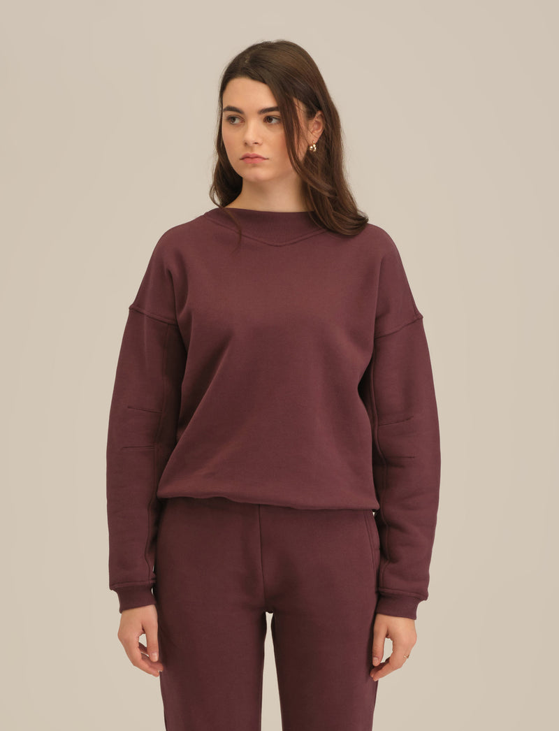 Perfect Fit Basic Sweatshirt - Bordeaux Vintage