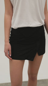 Asymmetric Mini Skirt - Black